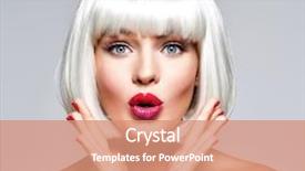  Presentation with bright white - Cool new PPT theme with hairstyle isolated white hair short backdrop and a coral colored foreground