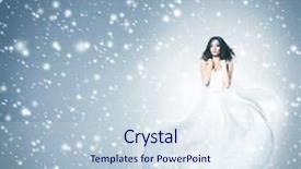  Presentation with glamour - Presentation design with hairstyle over the winter background background and a  colored foreground