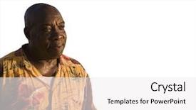  Presentation with white clay tiled roof - Beautiful presentation theme featuring haiti - caribbean man on a white backdrop and a white colored foreground