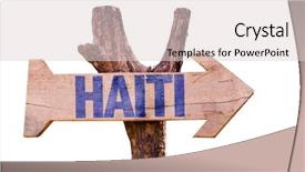  Presentation with haiti - Presentation design with haiti wooden sign isolated background and a lemonade colored foreground