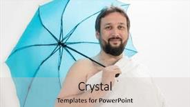  Presentation with pilgrim - Slide set with hajj pilgrim with blue umbrella background and a soft green colored foreground