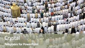  Presentation with kaaba mecca - PPT layouts consisting of woman washing hair with shampoo background and a soft green colored foreground