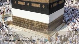  Presentation with kaaba mecca - Amazing PPT layouts having hajj praying in crowd backdrop and a  colored foreground