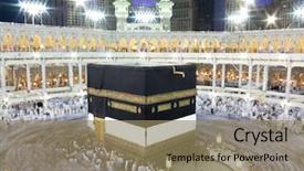  Presentation with kaaba mecca - Beautiful slide set featuring baltic sea at beautiful sunrise backdrop and a tawny brown colored foreground.