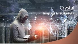  Presentation with crypto - Slide deck consisting of haking into crypto world mixed media background and a ocean colored foreground