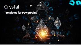  Presentation with crypto - Slide deck with haking into crypto world mixed media background and a black colored foreground