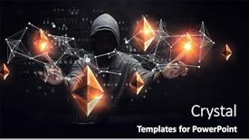  Presentation with crypto - Slide set featuring haking into crypto world mixed media background and a black colored foreground