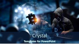  Presentation with crypto - Audience pleasing presentation theme consisting of haking into crypto world mixed media backdrop and a ocean colored foreground