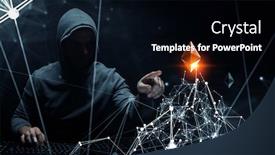  Presentation with crypto - Cool new presentation design with haking into crypto world mixed media backdrop and a black colored foreground
