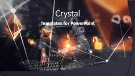  Presentation with crypto - Audience pleasing presentation consisting of haking-into-crypto-world-mixed backdrop and a dark gray colored foreground