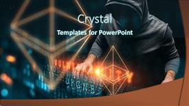  Presentation with crypto - Cool new presentation theme with haking-into-crypto-world-mixed backdrop and a navy blue colored foreground