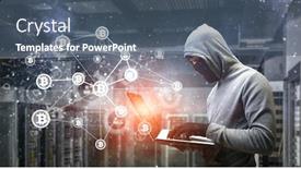  Presentation with crypto - Theme with haking-into-crypto-world-mixed background and a ocean colored foreground