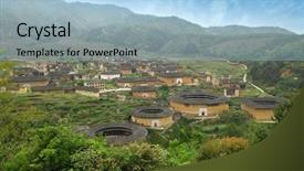  Presentation with history - Cool new theme with hakka has a long history backdrop and a light blue colored foreground