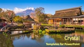  Presentation with mount fuji - Presentation theme featuring hakkai japan with mt fuji background and a tawny brown colored foreground