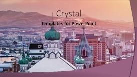  Presentation with orthodox - Amazing slide set having hakodate-japan-orthodox-church backdrop and a coral colored foreground