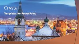  Presentation with orthodox - Amazing slide deck having hakodate-japan-orthodox-church backdrop and a teal colored foreground