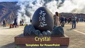  Presentation with sulphur - Colorful PPT theme enhanced with hakone-japan-november-7-2016 backdrop and a tawny brown colored foreground