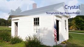  Presentation with farm - Colorful presentation enhanced with hale-farm-and-village-historic backdrop and a sky blue colored foreground