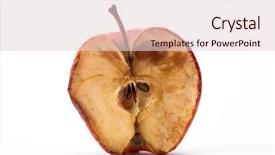  Presentation with half white and half bright coloured - PPT theme having half a rotten apple background and a lemonade colored foreground