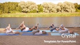  Presentation with ankle - Slide deck consisting of half ankle to knee supine background and a coral colored foreground