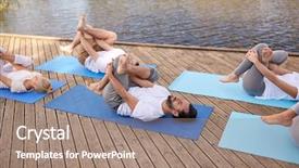  Presentation with ankle - Cool new presentation theme with half ankle to knee supine backdrop and a coral colored foreground