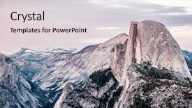  Presentation with yosemite - Beautiful PPT layouts featuring half dome rock formation close backdrop and a lemonade colored foreground