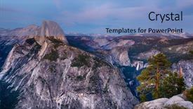  Presentation with park - Slide deck consisting of half dome seen background and a light blue colored foreground