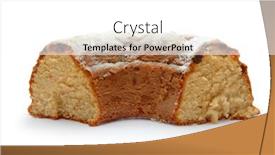  Presentation with cake - Presentation theme featuring half-eaten-cake-isolated background and a  colored foreground