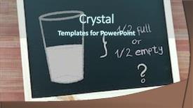  Presentation with glass half full - Audience pleasing theme consisting of half empty and half full backdrop and a ocean colored foreground