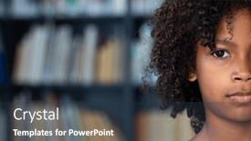  Presentation with school elementary - Slides consisting of half-face-portrait-of-african background and a  colored foreground