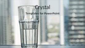  Presentation with water glass - PPT layouts with half filled glass of water background and a lemonade colored foreground