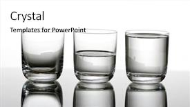  Presentation with glass half full - Theme consisting of half-full or half-empty background and a white colored foreground