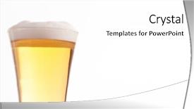  Presentation with glass half full - Cool new PPT layouts with half glass full of glass and foam against a white background backdrop and a white colored foreground