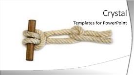  Presentation with nautical - PPT theme enhanced with half hitches knot - nautical theme background and a white colored foreground