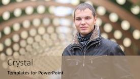  Presentation with black man - PPT theme featuring half-length-portrait-of-young background and a coral colored foreground