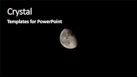  Presentation with black stars - Slide deck enhanced with half moon over dark black background and a  colored foreground