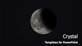  Presentation with moon - PPT theme consisting of half moon background and a black colored foreground