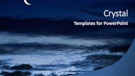  Presentation with stars moon - Beautiful slide set featuring half moon backdrop and a navy blue colored foreground