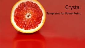  Presentation with red blood cells back ground - PPT theme featuring half of a blood orange background and a red colored foreground