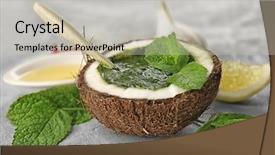  Presentation with coconut and bamboo - Cool new theme with half of coconut with chutney backdrop and a  colored foreground