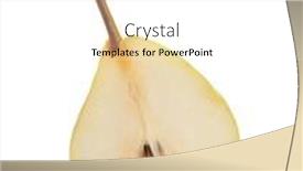  Presentation with pear - PPT layouts featuring half-of-delicious-ripe-pear background and a white colored foreground