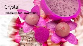  Presentation with dragon fruit - Audience pleasing PPT layouts consisting of half of dragon fruit backdrop and a coral colored foreground