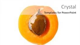  Presentation with apricot - Cool new PPT layouts with half of fresh apricot on white background backdrop and a white colored foreground