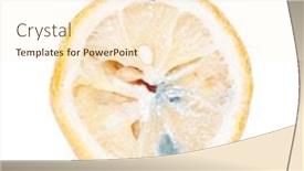 Presentation with lemon - PPT theme with half-of-rotten-lemon-isolated background and a cream colored foreground
