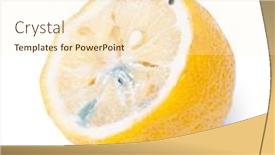  Presentation with lemon - Colorful slide set enhanced with half-of-rotten-lemon-isolated backdrop and a cream colored foreground