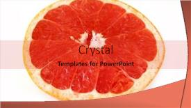  Presentation with ruby red - Colorful presentation theme enhanced with half-of-ruby-red-grapefruit backdrop and a red colored foreground