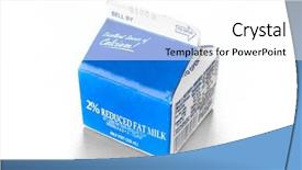 Presentation with milk - Theme consisting of half pint milk carton background and a white colored foreground