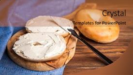  Presentation with cheese - PPT layouts with half plain - bagels with cream cheese background and a red colored foreground