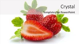  Presentation with strawberries - Presentation theme with half plain - close up sweet strawberries isolated background and a  colored foreground