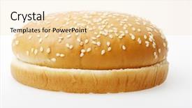  Presentation with grey plain - Cool new presentation design with half plain - hamburger bun on a light backdrop and a lemonade colored foreground